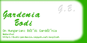 gardenia bodi business card